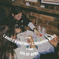 Image 1 of Candle Painting + Cinnamon Buns, 9th of April, 7-9pm, Leeds