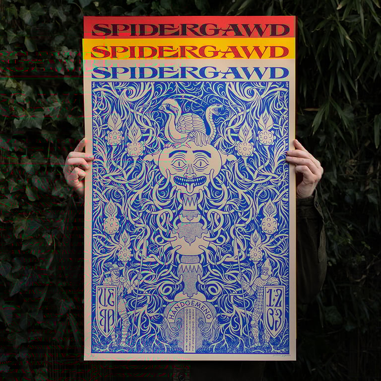 Spidergawd // Screenprinted Gig poster