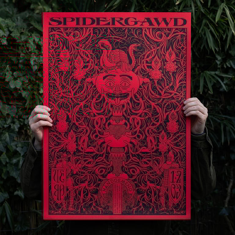 Spidergawd // Screenprinted Gig poster Image 5