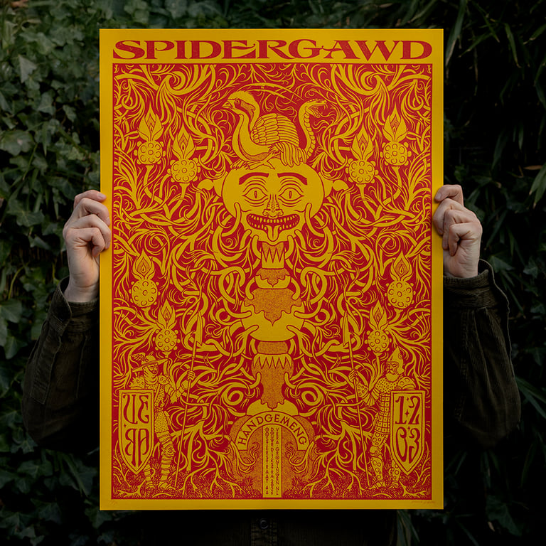 Spidergawd // Screenprinted Gig poster Image 4
