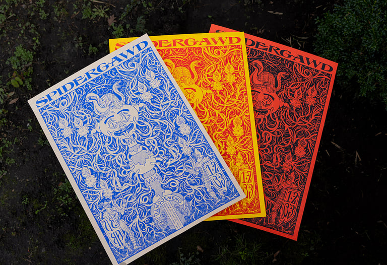 Spidergawd // Screenprinted Gig poster Image 2