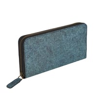 Image 1 of Kochi | Coconut Leather Long Zip Wallet - Dark Indigo
