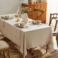 Image 2 of 100% Pure Linen Solid Color Table Cloth