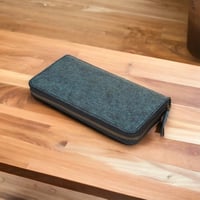 Image 2 of Kochi | Coconut Leather Long Zip Wallet - Dark Indigo
