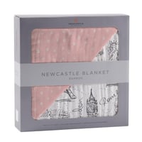 Image 2 of Pearl Polka Dot and London, Paris, New York Newcastle Blanket
