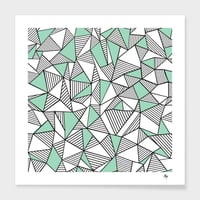 Image 2 of Ab Lines With Mint Blocks  Cushion/Pillow