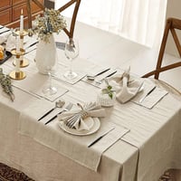 Image 3 of 100% Pure Linen Solid Color Table Cloth