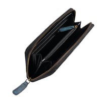 Image 3 of Kochi | Coconut Leather Long Zip Wallet - Dark Indigo