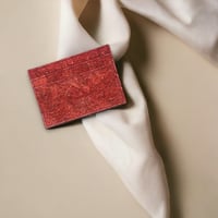 Image 4 of Kochi| Coconut Leather Card Holder - Wine Red