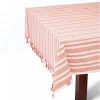 Image 3 of Andana Striped Tablecloth Set - Magenta