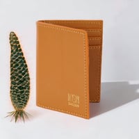 Image 5 of Cactus Leather BiFold Card Wallet - Cognac