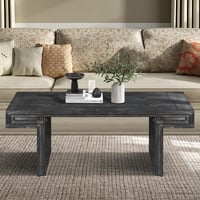 Image 5 of American Vintage Industrial Coffee Table, Premium Reclaimed Wood Texture