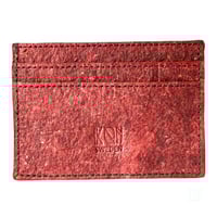 Image 6 of Kochi| Coconut Leather Card Holder - Wine Red