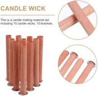 Image 4 of 8pcs Wooden Candle Wicks Round Tube Smokeless Candle Cores Replacement
