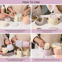 Image 3 of Boowan Nicole Candle Jar Silicone Mold and 7oz Candle Refill Mold Reusable