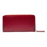 Image 7 of Kivik | Apple Leather Long Zip Wallet - Wine Red