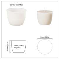 Image 7 of Boowan Nicole Candle Jar Silicone Mold and 7oz Candle Refill Mold Reusable