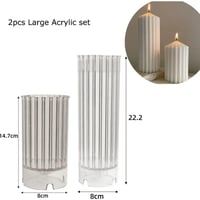Image 8 of Wave Cylindrical Candle Silicone Mold With Irregular Geometric Shape Twisted