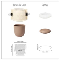 Image 8 of Boowan Nicole Candle Jar Silicone Mold and 7oz Candle Refill Mold Reusable