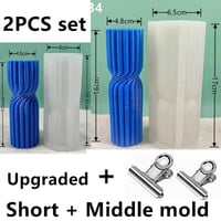 Image 9 of Wave Cylindrical Candle Silicone Mold With Irregular Geometric Shape Twisted