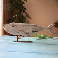 Image 2 of YBOX Vintage Handmade Standing Wooden Fish Home Decor