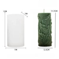 Image 10 of Wave Cylindrical Candle Silicone Mold With Irregular Geometric Shape Twisted