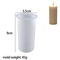 Image 9 of Striped Cylindrical Candle Silicone Mold Handmade Scented Candle Making Wax