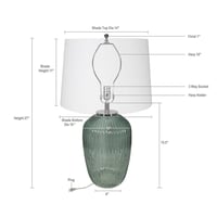 Image 5 of D16x27' Glass Table Lamp