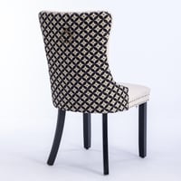 Image 6 of Classic Velvet High-End Tufted Solid Wood Contemporary Upholstered Dining Chair
