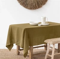 Image 16 of 100% Pure Linen Solid Color Table Cloth