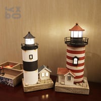 Image 5 of YBOX Stripes Lighthouse Handmade Vintage Home Decor