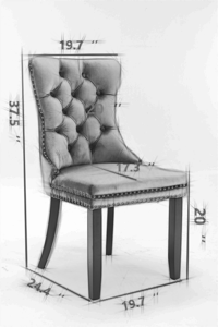 Image 8 of Classic Velvet High-End Tufted Solid Wood Contemporary Upholstered Dining Chair