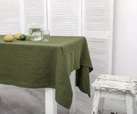 Image 19 of 100% Pure Linen Solid Color Table Cloth