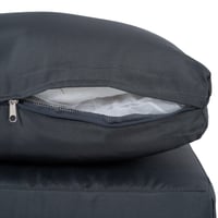 Image 9 of New Comming Outdoor PE Brown Wicker 2seats Sofa With Grey Cushion and Table Set