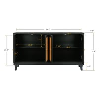 Image 7 of Handcrafted Premium Grain Rattan Sideboard Cabinet With 4 Doors and Adjustable