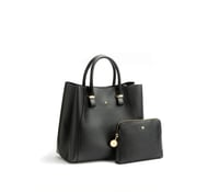 Image 2 of Jane - Black Vegan Leather Satchel