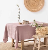 Image 24 of 100% Pure Linen Solid Color Table Cloth