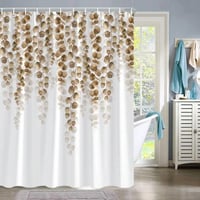 Image 3 of Eucalyptus Leaves Shower Curtain for Bathroom Green Leaf Plant Decorative Bath