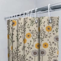 Image 5 of Yellow Flower Bath Curtain Set Shower Decor Vintage Print Modern Home Decor Shower Curtain 3D Pri...