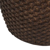 Image 8 of Faux Rattan Side Table for Both Indoor and Outdoor Use, Handmade MgO, Brown