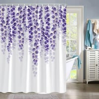 Image 4 of Eucalyptus Leaves Shower Curtain for Bathroom Green Leaf Plant Decorative Bath