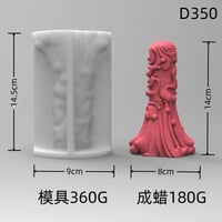 Image 24 of Wave Cylindrical Candle Silicone Mold With Irregular Geometric Shape Twisted