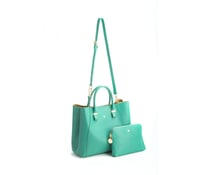Image 3 of Jane - Tiffany Blue Vegan Leather Satchel