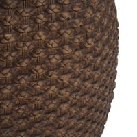 Image 9 of Faux Rattan Side Table for Both Indoor and Outdoor Use, Handmade MgO, Brown