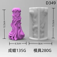 Image 25 of Wave Cylindrical Candle Silicone Mold With Irregular Geometric Shape Twisted