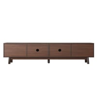 Image 13 of Mid Century Modern TV Stand for 80' TVs, Entertainment Center Doors and Drawers