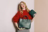 Image 7 of Jane - Black Vegan Leather Satchel
