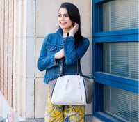 Image 6 of Madison - Beige Trio Croc Vegan Bag