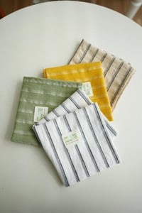 Image 1 of Retro Farmhouse French Linen Stripe Placemat for Elegant Table Setting