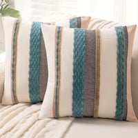 Image 2 of Boho Striped Chenille Throw Pillowcases